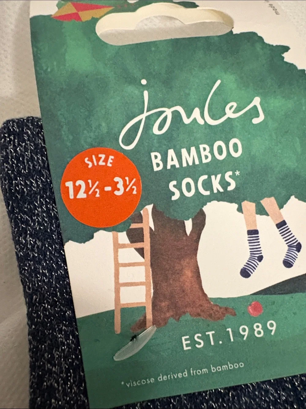 Joules kids Bamboo Socks size 12-3 NWT 2 pairs